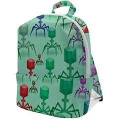 Bacteriophage Virus Army Zip Up Backpack by Amaryn4rt