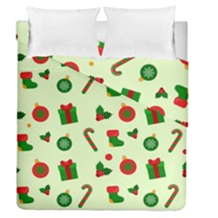 Illustration Festive Background Holiday Background Duvet Cover Double Side (queen Size) by Amaryn4rt