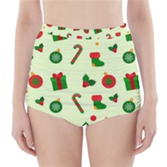 Illustration Festive Background Holiday Background High-waisted Bikini Bottoms by Amaryn4rt