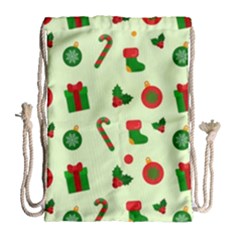 Illustration Festive Background Holiday Background Drawstring Bag (large) by Amaryn4rt