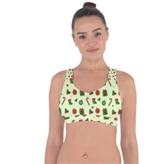 Illustration Festive Background Holiday Background Cross String Back Sports Bra by Amaryn4rt