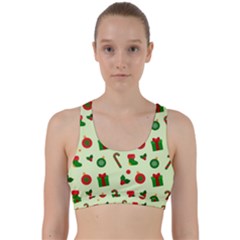 Illustration Festive Background Holiday Background Back Weave Sports Bra by Amaryn4rt