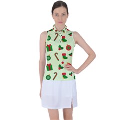 Illustration Festive Background Holiday Background Women s Sleeveless Polo Tee by Amaryn4rt