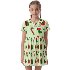 Illustration Festive Background Holiday Background Kids  Asymmetric Collar Dress by Amaryn4rt