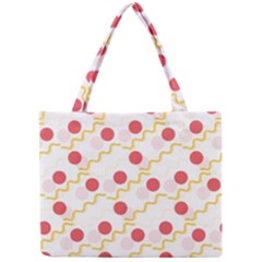 Illustration Abstract Line Pattern Dot Lines Decorative Mini Tote Bag by Amaryn4rt