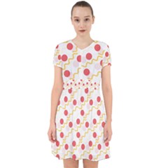 Illustration Abstract Line Pattern Dot Lines Decorative Adorable In Chiffon Dress by Amaryn4rt