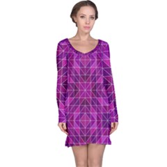 Purple-art Long Sleeve Nightdress by nateshop