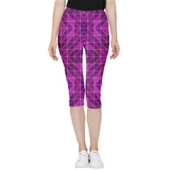 Purple-art Inside Out Lightweight Velour Capri Leggings  by nateshop