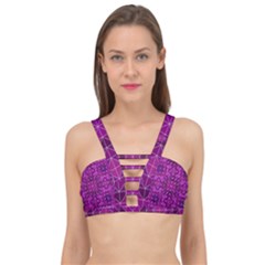 Purple-art Cage Up Bikini Top by nateshop