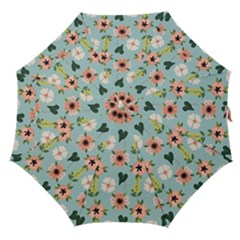 Illustration Flower White Pattern Floral Straight Umbrellas