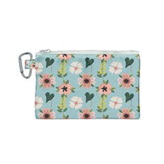 Illustration Flower White Pattern Floral Canvas Cosmetic Bag (small) by Amaryn4rt