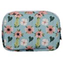 Illustration Flower White Pattern Floral Make Up Pouch (Small) View2