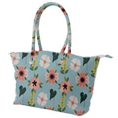 Illustration Flower White Pattern Floral Canvas Shoulder Bag by Amaryn4rt