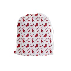 Christmas Template Advent Cap Drawstring Pouch (large) by Amaryn4rt