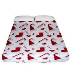 Christmas Template Advent Cap Fitted Sheet (queen Size) by Amaryn4rt