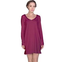 Red-draft Long Sleeve Nightdress by nateshop