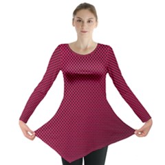 Red-draft Long Sleeve Tunic  by nateshop