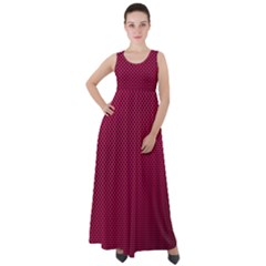 Red-draft Empire Waist Velour Maxi Dress by nateshop