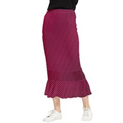 Red-draft Maxi Fishtail Chiffon Skirt