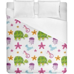 Turtles Animals Sea Life Duvet Cover (california King Size) by Amaryn4rt