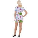 Turtles Animals Sea Life Short Sleeve Asymmetric Mini Dress View2