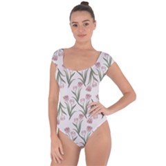 Illustration Flower Floral Design Pattern Short Sleeve Leotard  by Amaryn4rt