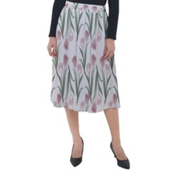 Illustration Flower Floral Design Pattern Classic Velour Midi Skirt  by Amaryn4rt