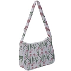 Illustration Flower Floral Design Pattern Zip Up Shoulder Bag by Amaryn4rt