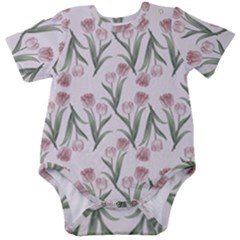 Illustration Flower Floral Design Pattern Baby Short Sleeve Onesie Bodysuit