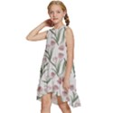 Illustration Flower Floral Design Pattern Kids  Frill Swing Dress View2