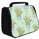 Background Pattern Green Cactus Flora Full Print Travel Pouch (Big) View2