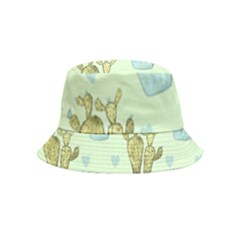 Background Pattern Green Cactus Flora Bucket Hat (kids) by Amaryn4rt