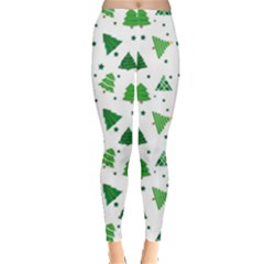 Christmas Trees Pattern Design Pattern Leggings  by Amaryn4rt