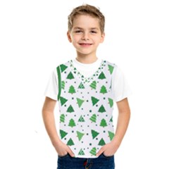 Christmas Trees Pattern Design Pattern Kids  Basketball Tank Top by Amaryn4rt