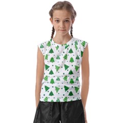 Christmas Trees Pattern Design Pattern Kids  Raglan Cap Sleeve Tee by Amaryn4rt