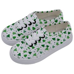 Christmas Trees Pattern Design Pattern Kids  Classic Low Top Sneakers by Amaryn4rt