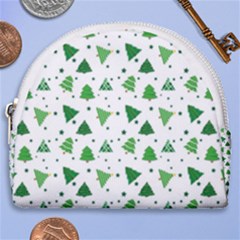 Christmas Trees Pattern Design Pattern Horseshoe Style Canvas Pouch by Amaryn4rt