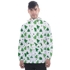 Christmas Trees Pattern Design Pattern Men s Front Pocket Pullover Windbreaker by Amaryn4rt