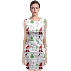 Santa Claus Snowman Christmas Xmas Classic Sleeveless Midi Dress