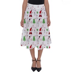 Santa Claus Snowman Christmas Xmas Perfect Length Midi Skirt