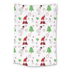 Santa Claus Snowman Christmas Xmas Large Tapestry