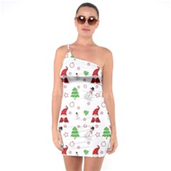 Santa Claus Snowman Christmas Xmas One Soulder Bodycon Dress