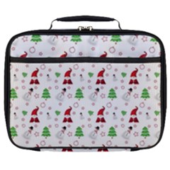 Santa Claus Snowman Christmas Xmas Full Print Lunch Bag by Amaryn4rt