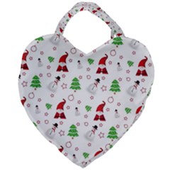 Santa Claus Snowman Christmas Xmas Giant Heart Shaped Tote