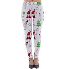 Santa Claus Snowman Christmas Xmas Lightweight Velour Leggings