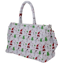 Santa Claus Snowman Christmas Xmas Duffel Travel Bag