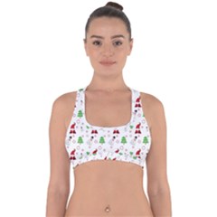 Santa Claus Snowman Christmas Xmas Cross Back Hipster Bikini Top  by Amaryn4rt