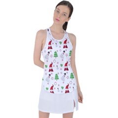 Santa Claus Snowman Christmas Xmas Racer Back Mesh Tank Top by Amaryn4rt