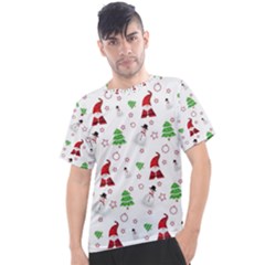 Santa Claus Snowman Christmas Xmas Men s Sport Top