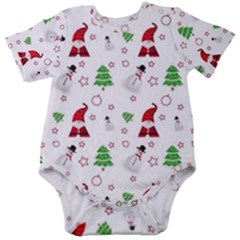 Santa Claus Snowman Christmas Xmas Baby Short Sleeve Onesie Bodysuit